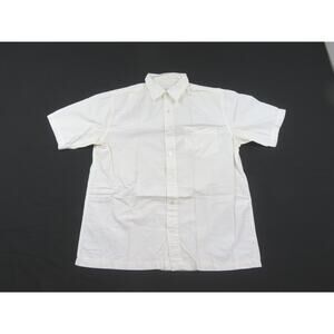Calvin Klein Shirt, White Button Up, Embroidered Logo, Sz L? 1990s